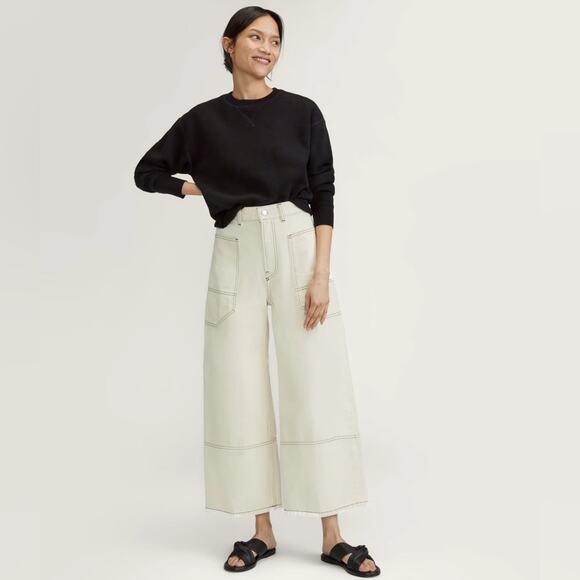 Everlane Day Twist Sandal Black Leather Flat Slide Size 6 New Without Box - Picture 6 of 8